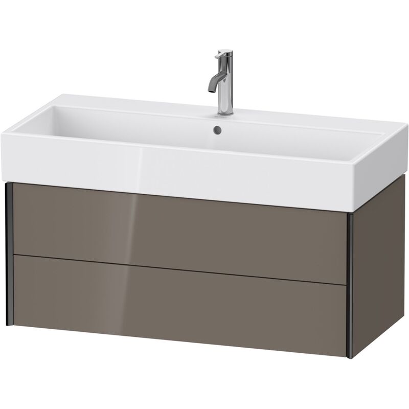 

Duravit XViu 4337 Mueble bajo encimera, 2 cajones, para mueble bajo encimera Vero Air 235010, 984x454 mm, Color (frente/cuerpo): negro mate/gris