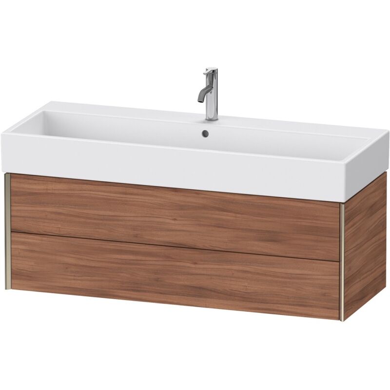 

Duravit XViu 4338 Mueble mural, 2 cajones, para mueble bajo encimera Vero Air 235012, 1184x454 mm, Color (frente/cuerpo): champán mate/nogal natural