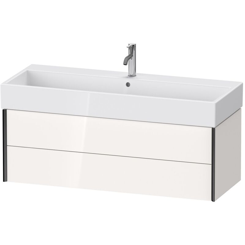 

Duravit XViu 4338 Mueble mural, 2 cajones, para mueble bajo encimera Vero Air 235012, 1184x454 mm, Color (frente/cuerpo): negro mate/blanco alto