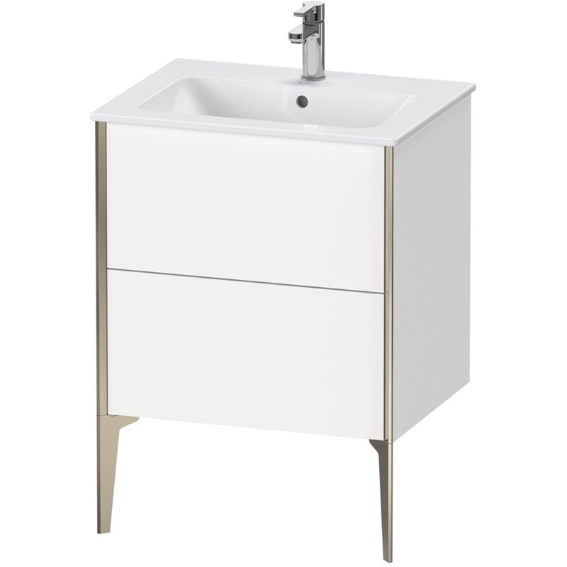 

Duravit XViu 4481 Módulo de lavabo vertical, 2 cajones, para lavabo ME by Starck 233663, 610x480 mm, Color (frente/cuerpo): blanco mate/champagne