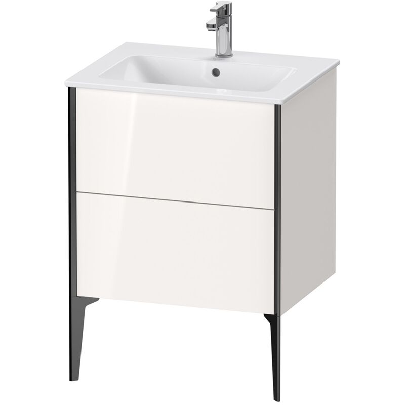 

Duravit XViu 4481 Módulo de lavabo vertical, 2 cajones, para lavabo ME by Starck 233663, 610x480 mm, Color (frente/cuerpo): negro mate/blanco alto