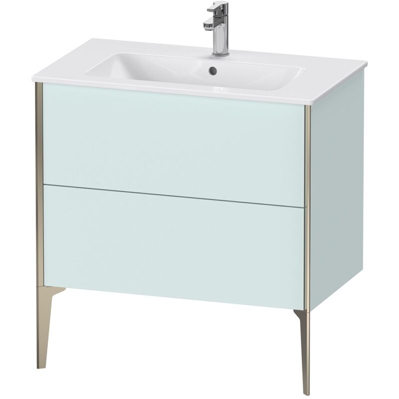 

Duravit XViu 4482 Módulo de lavabo vertical, 2 cajones, para lavabo ME by Starck 233683, 810x480 mm, Color (frente/cuerpo): champán mate / azul claro