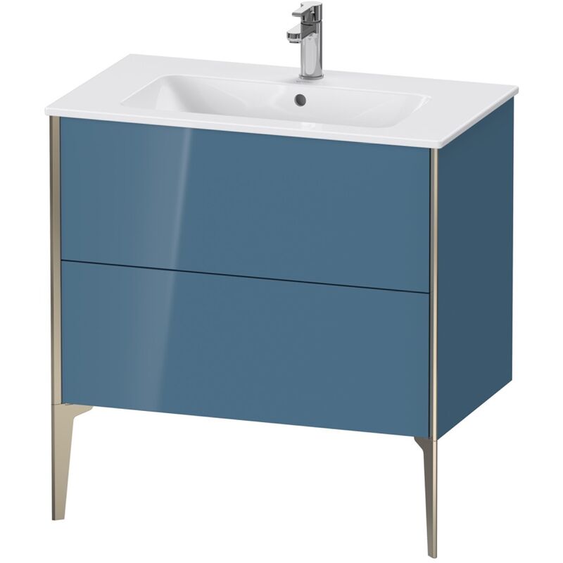 

Duravit XViu 4482 Módulo de lavabo vertical, 2 cajones, para lavabo ME by Starck 233683, 810x480 mm, Color (frente/cuerpo): champán mate/azul piedra