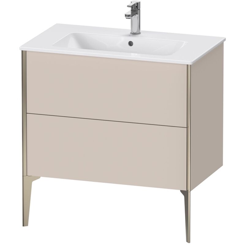 

Duravit XViu 4482 Módulo de lavabo vertical, 2 cajones, para lavabo ME by Starck 233683, 810x480 mm, Color (frente/cuerpo): champán mate/taupe