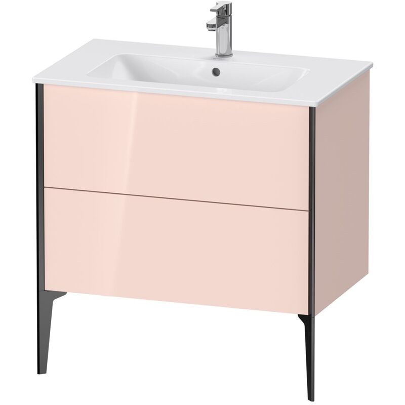 

Duravit XViu 4482 Módulo de lavabo vertical, 2 cajones, para lavabo ME by Starck 233683, 810x480 mm, Color (frente/cuerpo): negro mate/perla de