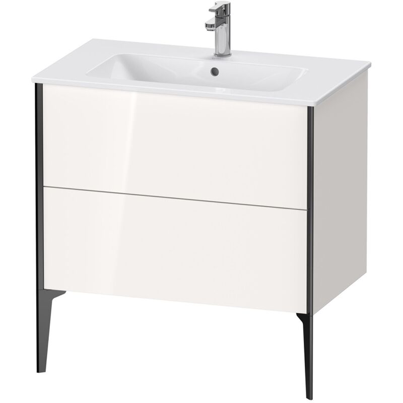 

Duravit XViu 4482 Módulo de lavabo vertical, 2 cajones, para lavabo ME by Starck 233683, 810x480 mm, Color (frente/cuerpo): negro mate/blanco alto