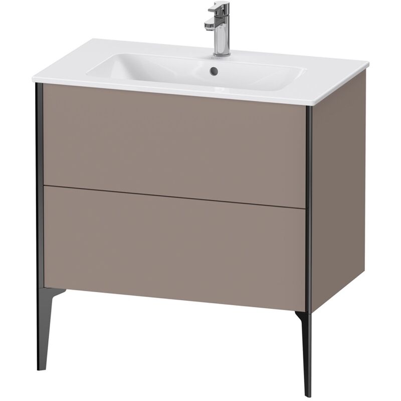 

Duravit XViu 4482 Módulo de lavabo vertical, 2 cajones, para lavabo ME by Starck 233683, 810x480 mm, Color (frente/cuerpo): negro mate/basalto mate