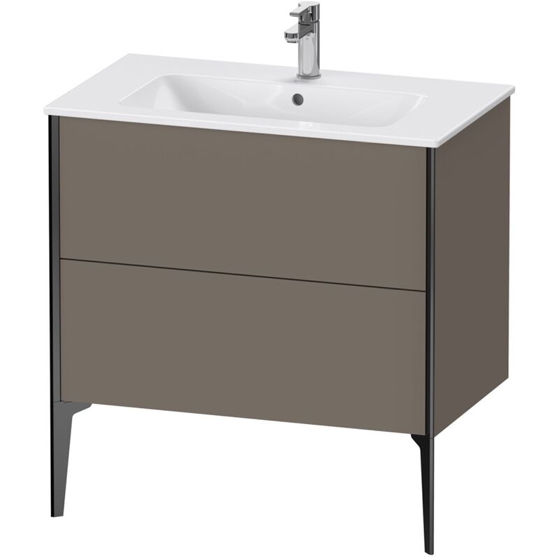 

Duravit XViu 4482 Módulo de lavabo vertical, 2 cajones, para lavabo ME by Starck 233683, 810x480 mm, Color (frente/cuerpo): negro mate/gris claro sm.