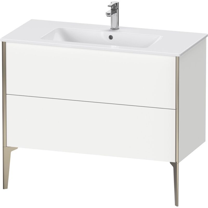 

Duravit XViu 4483 Módulo de lavabo vertical, 2 cajones, para lavabo ME by Starck 233610, 1010x480 mm, Color (frente/cuerpo): blanco mate/champagne