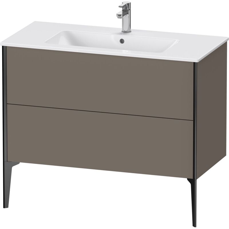 

Duravit XViu 4483 Módulo de lavabo vertical, 2 cajones, para lavabo ME by Starck 233610, 1010x480 mm, Color (frente/cuerpo): negro mate/gris claro