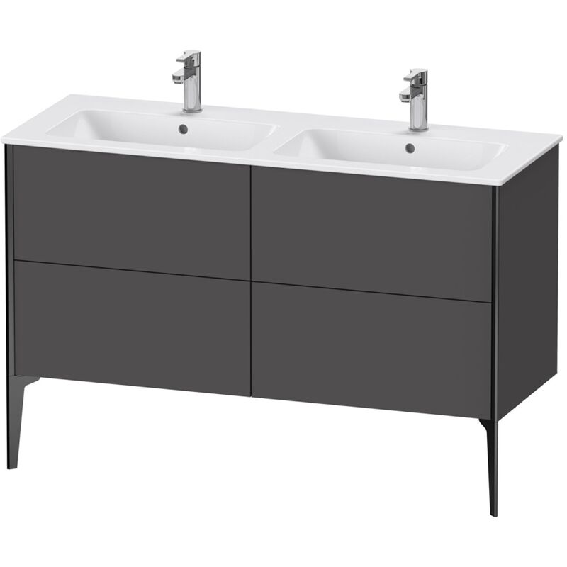 

Duravit XViu 4485 Mueble bajo lavabo vertical, 4 cajones, para lavabo doble ME by Starck 233613, 1280x480 mm, Color (frente/cuerpo): negro