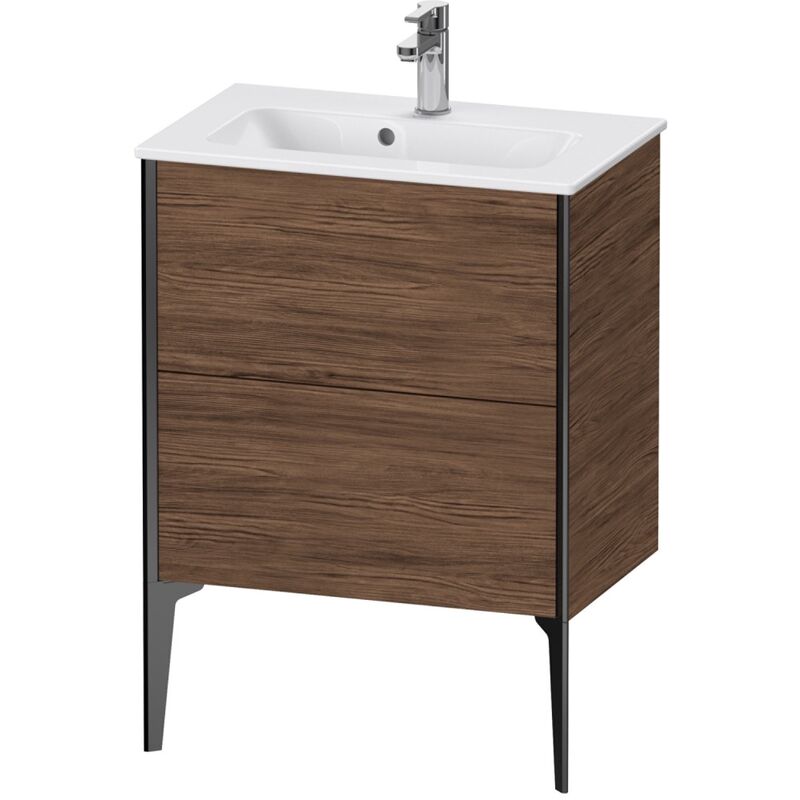 

Duravit XViu 4488 Módulo de lavabo vertical Compact, 2 extraíbles, para lavabo ME by Starck 234263, 610x390 mm, Color (frente/cuerpo): negro