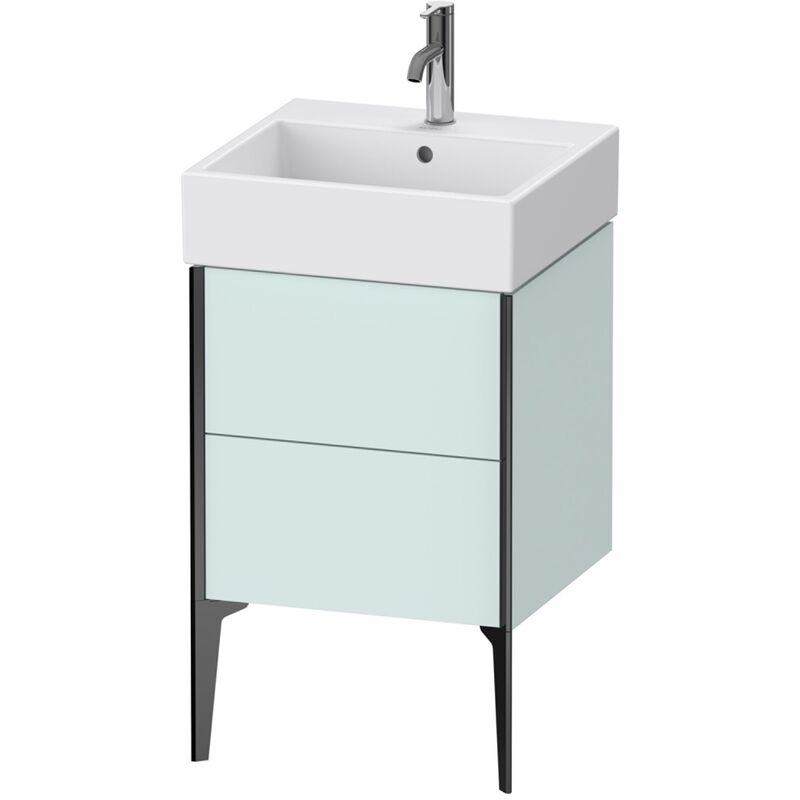 

Duravit XViu 4533 Mueble vertical, 2 cajones, para lavabo Vero Air 235050, 484x454 mm, Color (frente/cuerpo): negro mate / azul claro mate