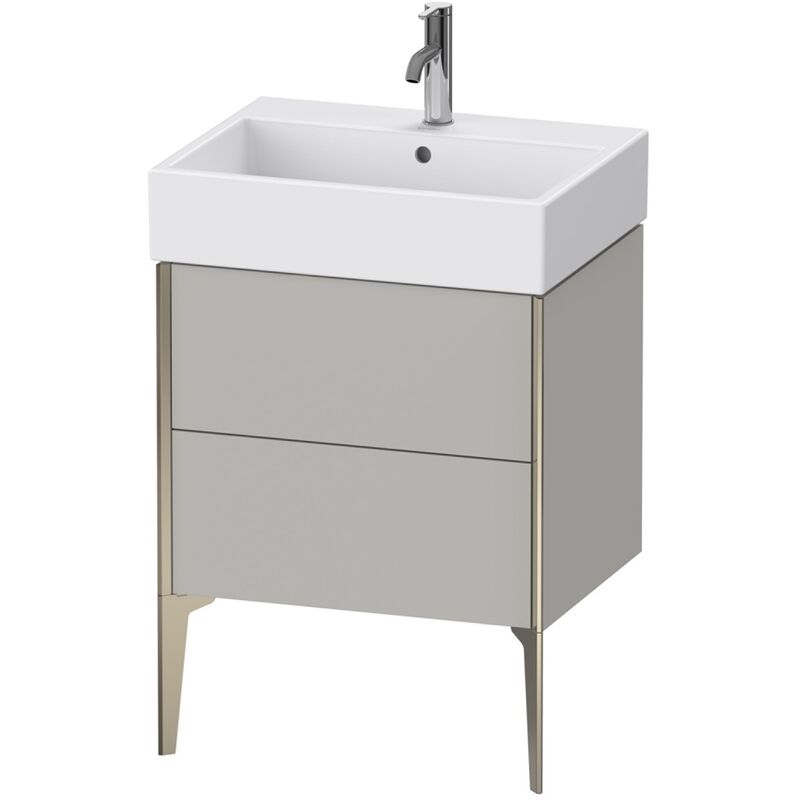 

Duravit XViu 4534 Mueble bajo lavabo vertical, 2 cajones, para lavabo Vero Air 235060, 584x454 mm, Color (frente/cuerpo): champán mate/hormigón gris