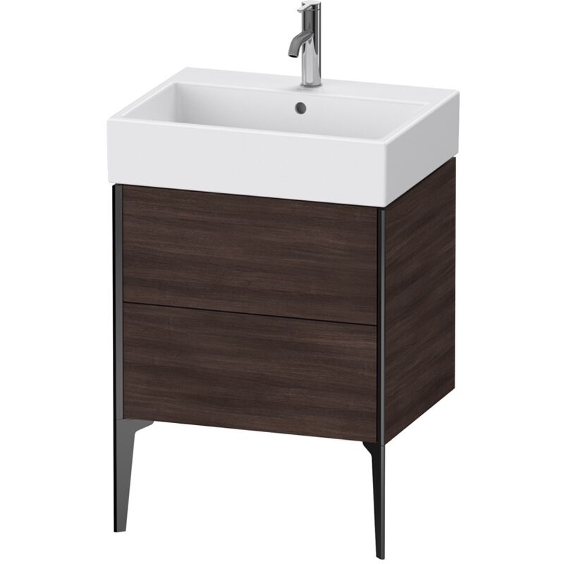 

Duravit XViu 4534 Mueble bajo lavabo vertical, 2 cajones, para lavabo Vero Air 235060, 584x454 mm, Color (frente/cuerpo): negro mate/castaño oscuro