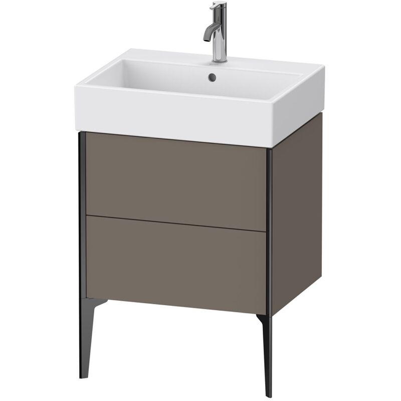 

Duravit XViu 4534 Mueble bajo lavabo vertical, 2 cajones, para lavabo Vero Air 235060, 584x454 mm, Color (frente/cuerpo): negro mate/gris claro sm.