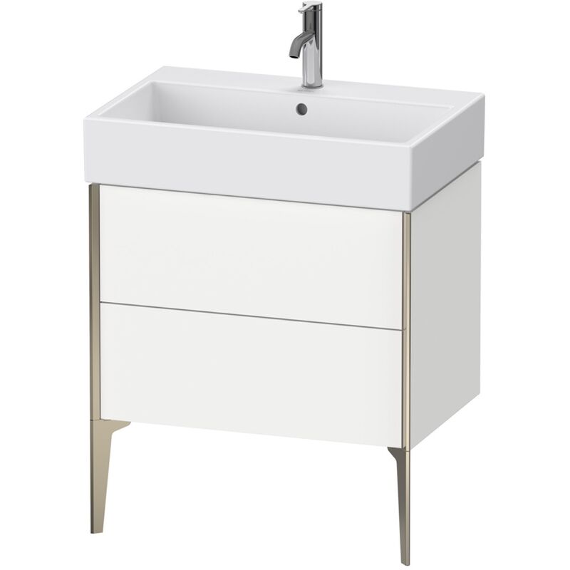 

Duravit XViu 4535 Mueble bajo lavabo vertical, 2 cajones, para lavabo Vero Air 235070, 684x454 mm, Color (frente/cuerpo): blanco mate/champagne mate