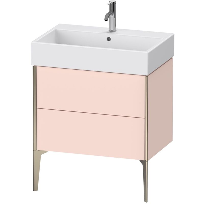 

Duravit XViu 4535 Mueble bajo lavabo vertical, 2 cajones, para lavabo Vero Air 235070, 684x454 mm, Color (frente/cuerpo): champán mate / perla de