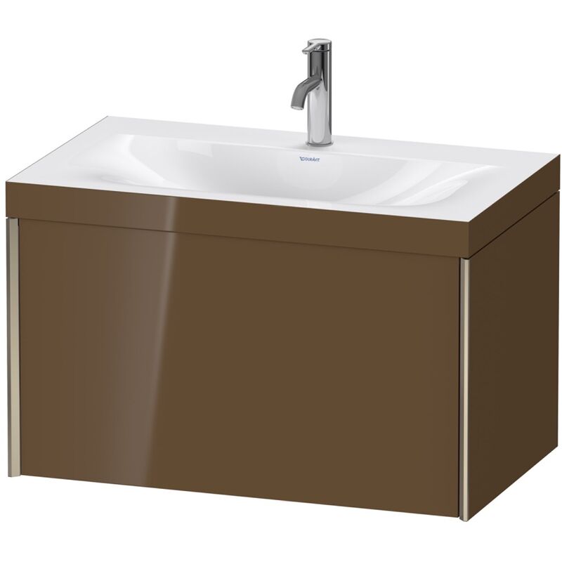 

Duravit XViu 4610 Lavamanos c-bonded, con 1 agujero para grifo, con base colgante, 1 extraíble, 800x480, Color (frente/cuerpo): champán mate / marrón