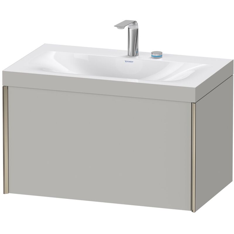 

Duravit XViu 4610 Lavamanos c-bonded, con 2 agujeros para grifos, con base colgante, 1 extraíble, 800x480, Color (frente/cuerpo): champán