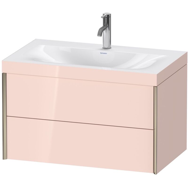 

Duravit XViu 4615 Lavamanos c-bonded, con 1 agujero para grifo, con base colgante, 2 cajones, 800x480, Color (frente/cuerpo): champagne mate/apricot