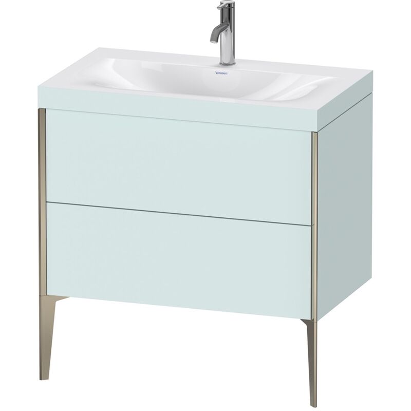 

Duravit XViu 4710 Lavamanos c-bonded, con 1 agujero para grifo, con soporte para el suelo, 2 extraíbles, 800x480, Color (frente/cuerpo): champán mate