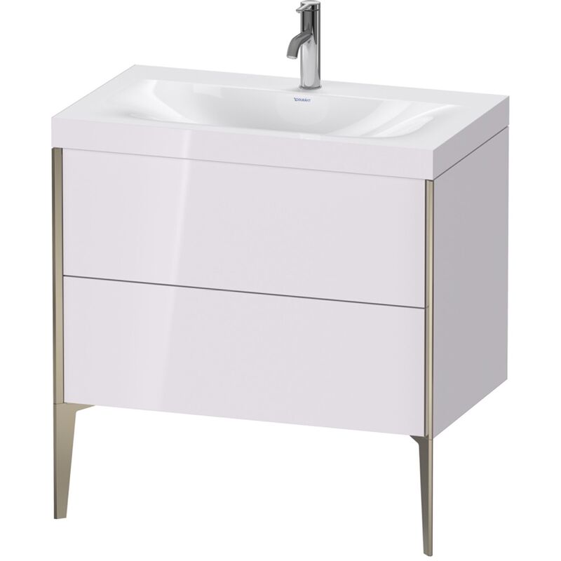 

Duravit XViu 4710 Lavamanos c-bonded, con 1 agujero para grifo, con soporte para el suelo, 2 extraíbles, 800x480, Color (frente/cuerpo): champán