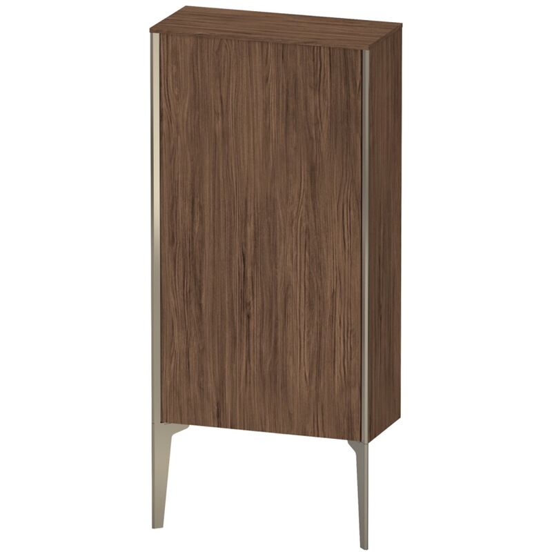 

Duravit XViu XV1306 Semi-alta vertical, 500x240 mm, altura 890 mm, 1 tope de puerta a la derecha, Color (frente/cuerpo): champán mate/nogal oscuro