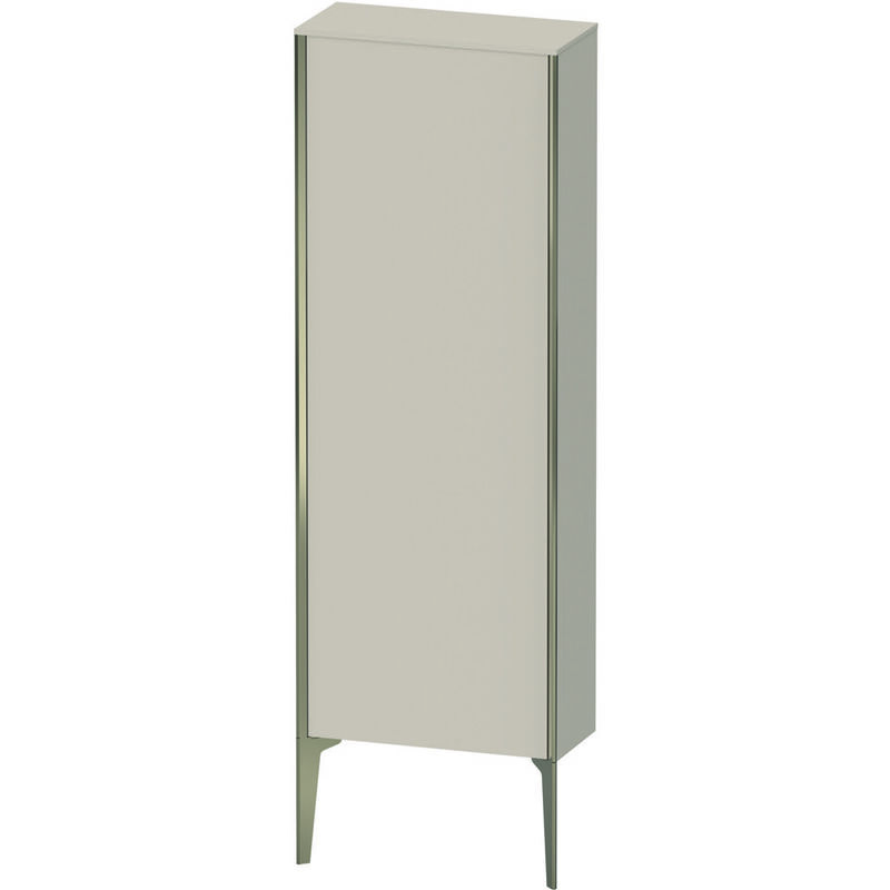 

Duravit XViu XV1316 Semi-alta vertical, 500x240 mm, altura 1330 mm, 1 tope de puerta a la izquierda, Color (frente/cuerpo): champán mate/taupe