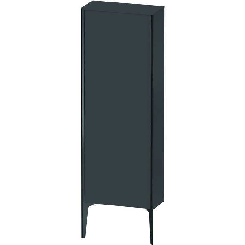 

Duravit XViu XV1316 Semi-alta vertical, 500x240 mm, altura 1330 mm, 1 tope de puerta a la izquierda, Color (frente/cuerpo): negro mate/grafito mate