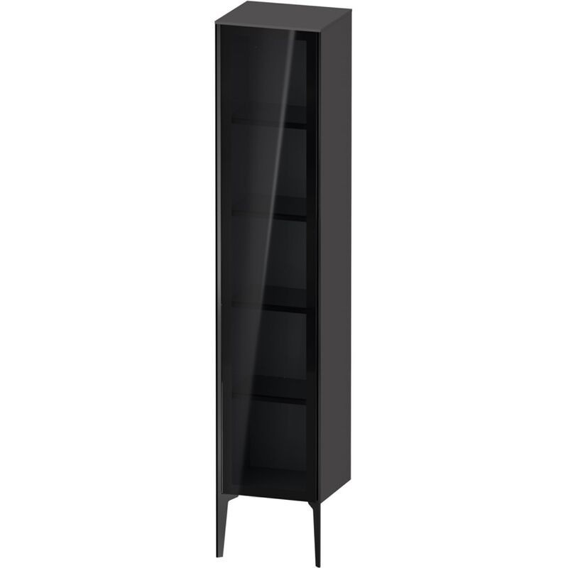 

Duravit XViu XV1375 Armario alto con puerta de cristal vertical, con bisagra a la izquierda, 400x360 mm, altura 1770 mm, Color (frente/cuerpo): negro