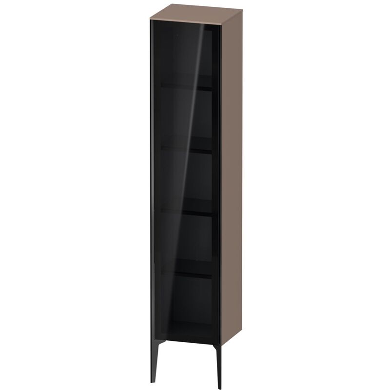 

Duravit XViu XV1375 Armario alto con puerta de cristal vertical, con bisagra a la izquierda, 400x360 mm, altura 1770 mm, Color (frente/cuerpo): negro