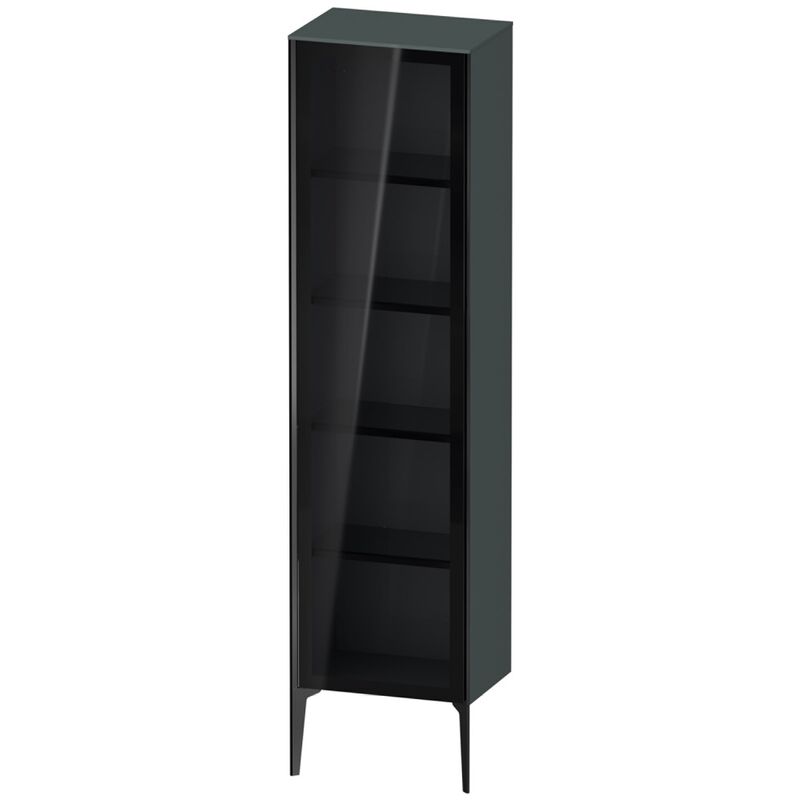 

Duravit XViu XV1376 Armario alto con puerta de cristal, vertical, con bisagra a la derecha, 500x360 mm, altura 1770 mm, Color (frente/cuerpo): negro