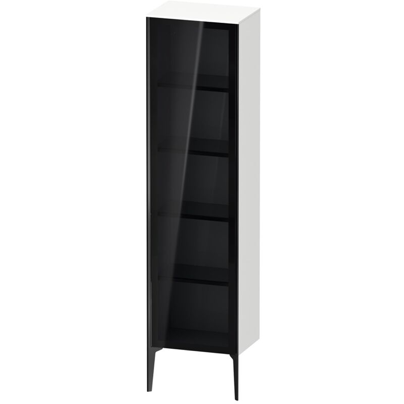 

Duravit XViu XV1376 Armario alto con puerta de cristal vertical, tope izquierdo, 500x360 mm, altura 1770 mm, Color (frente/cuerpo): negro mate/blanco