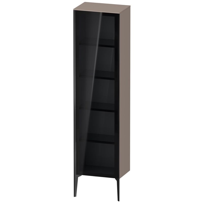 

Duravit XViu XV1376 Armario alto con puerta de cristal vertical, tope izquierdo, 500x360 mm, altura 1770 mm, Color (frente/cuerpo): negro