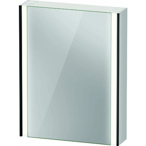 Duravit XViu XV7131R armoire de toilette, 620x156 mm, 1 butée de porte droite, "Sensor" version, Couleur (avant/corps): Noir mat / Miroité - XV7131RB2B2
