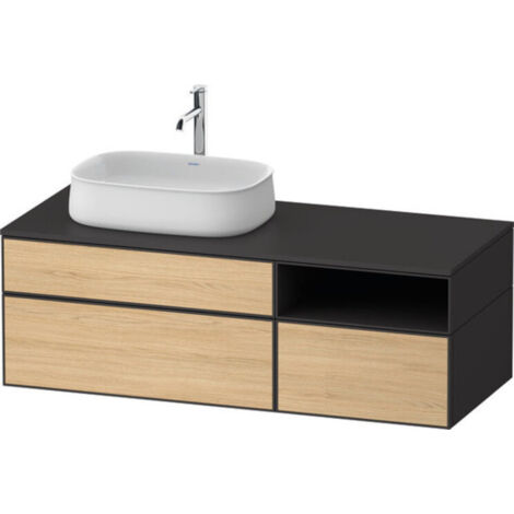 Duravit Zencha Konsolenwaschtischunterbau, 1300x550mm, 2 Auszüge,