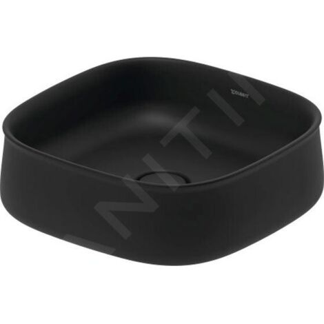 Duravit Zencha - Lavabo à poser 420x420 mm, sans trop-plein, DuraCeram, anthracite mat 2373421379