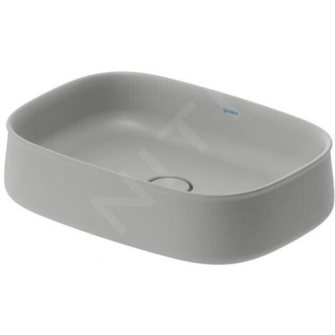 Duravit Zencha - Lavabo à poser, 550x390 mm, sans trop-plein, DuraCem, gris mat 2373556779