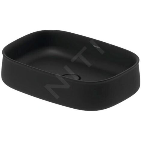 Duravit Zencha - Lavabo à poser 550x390 mm, sans trop-plein, DuraCeram, anthracite mat 2373551379