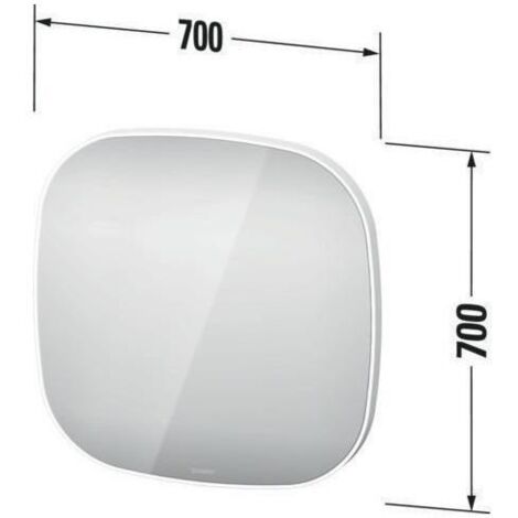 Duravit Zencha LED Spiegel 50x700x700mm, mit Spiegelheizung, App