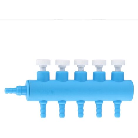 Durchflussregelventil aus Kunststoff für Aquarien, 5-Wege-Luftverteiler für Sauerstoffpumpen, Zubehör für Aquarien