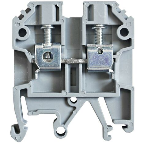 Durchgangsklemme Schraubanschluss 2 Anschlüsse 10mm² Querschnitt Grau