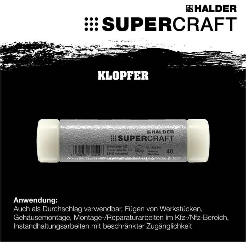 Halder Nylon-Durchschläger und Nylon-Klopfer, rückschlagfrei 50 mm