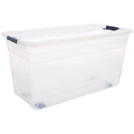 Durchsichtige plastikbox 83l easy roll - 5five