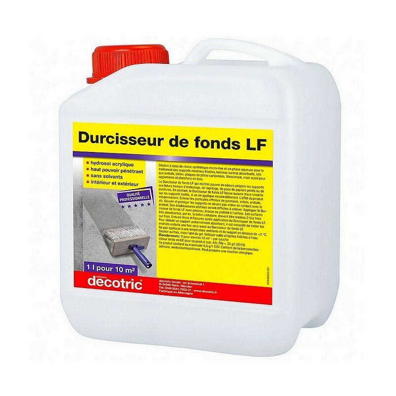 Durcisseur de fonds liquide Decotric fonds friables et farineux transparent Conditionnement: 2,5 Litres
