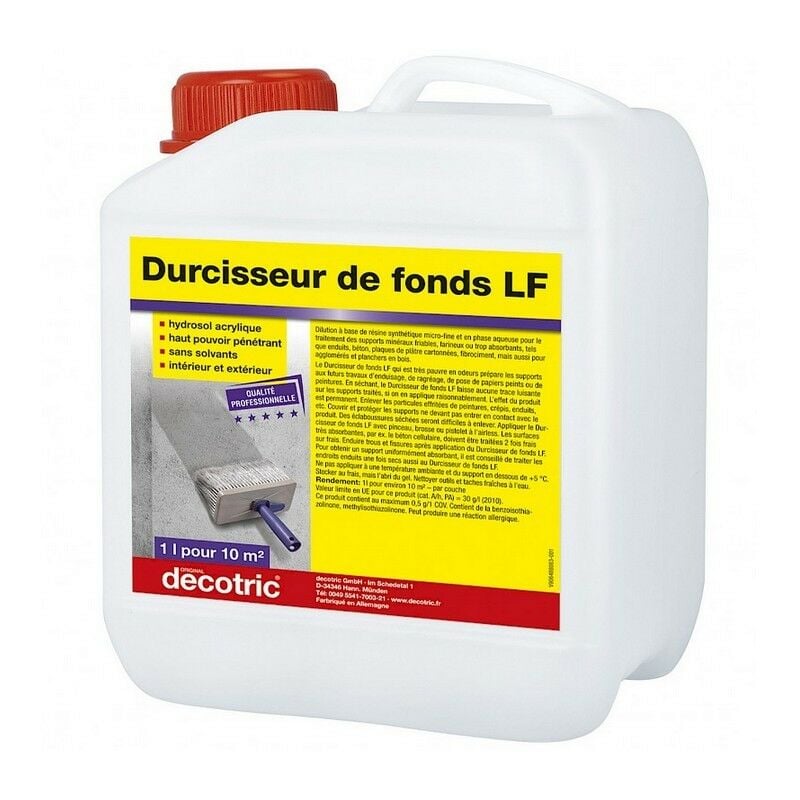 Durcisseur de fonds liquide Decotric fonds friables et farineux transparent Conditionnement: 5 Litres