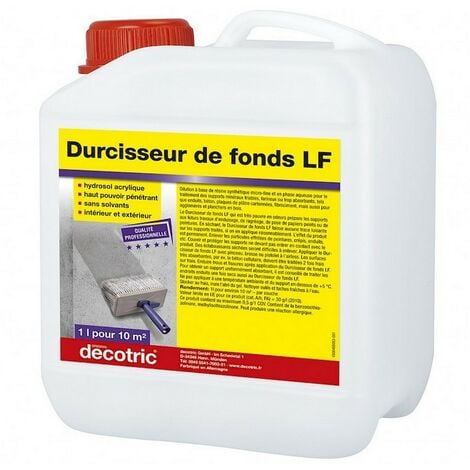 Durcisseur de fonds liquide DECOTRIC fonds friables et farineux transparent  Conditionnement: 5 Litres