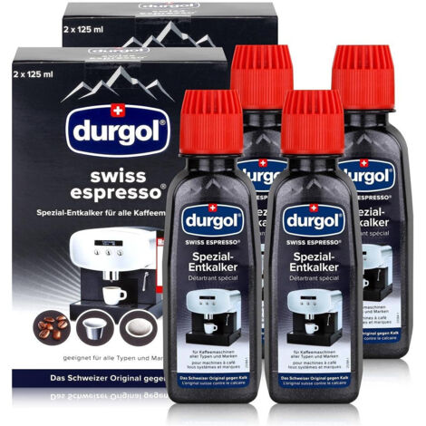Durgol - Detartrant special pour machines a cafe Pack de 4 x 125 ml