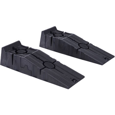 DURHAND 2.5 Ton Plastic Car Lifting Ramps Vehicle Portable Under Vehicle Check